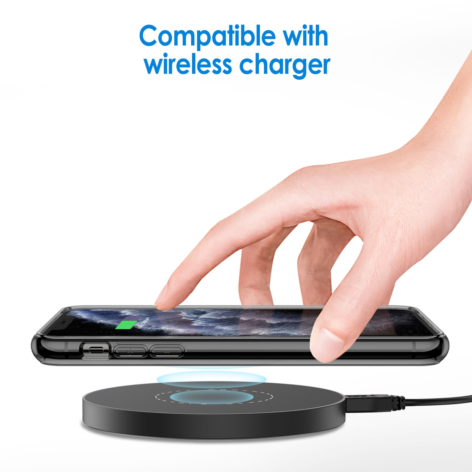 Jetech Case For Iphone 11 Pro Max 6.5 Inch, Non Yellowing Shockproof Phone Bumper Cover, Anti Scratch Clear Back (Black)