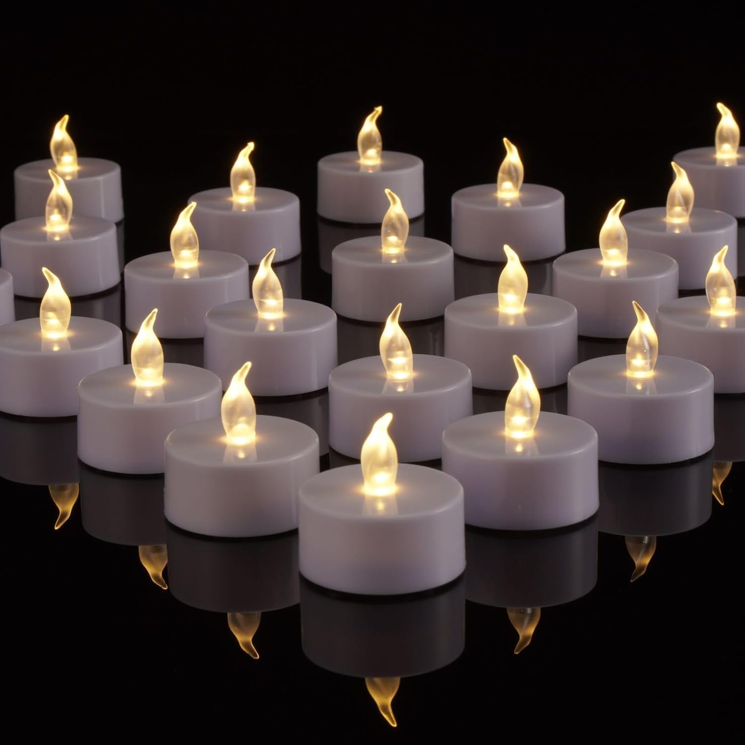LED Battery Tea Light Candle - 200 Pack Flameless Candles Realistic and Bright Flickering Tealight Long Lasting 200 Hours for Ho