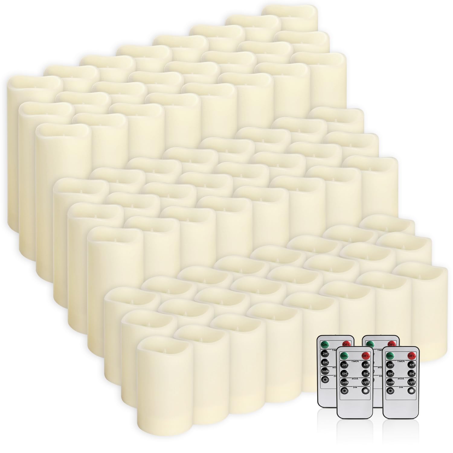 Fclayvts 72 Pack Led Flameless Candles With Remote Control  Flickering Flameless Candles Remote Timer Perfect For Wedding Partie