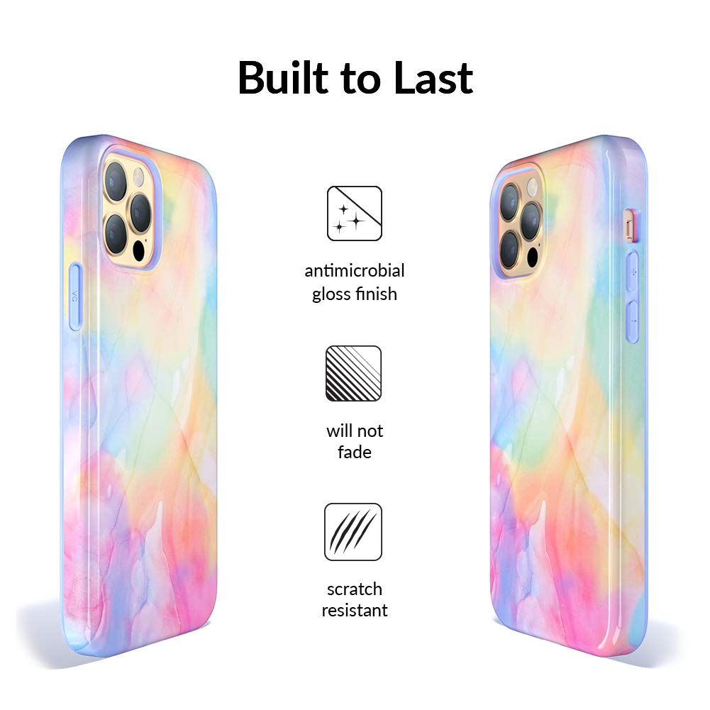 Velvet Caviar Phone Case iPhone 12 / 12 Pro 8ft Drop Tested Polycarbonate Pastel Tie Dye