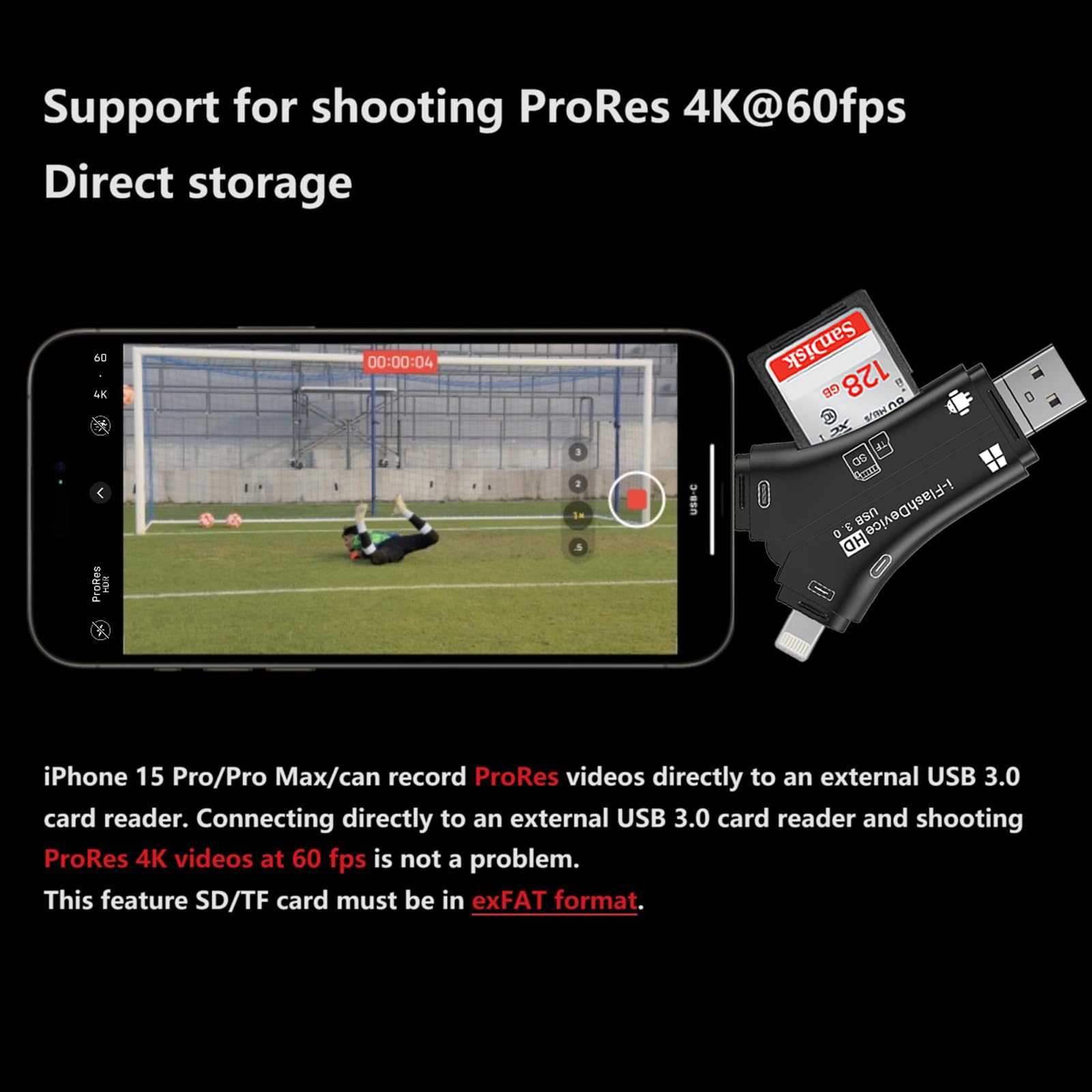 Usb3.2 Sd Tf Card Reader For Iphone Ipad Android Mac Computer Camera, For Lightning Usb C Type C Usb A Microusb