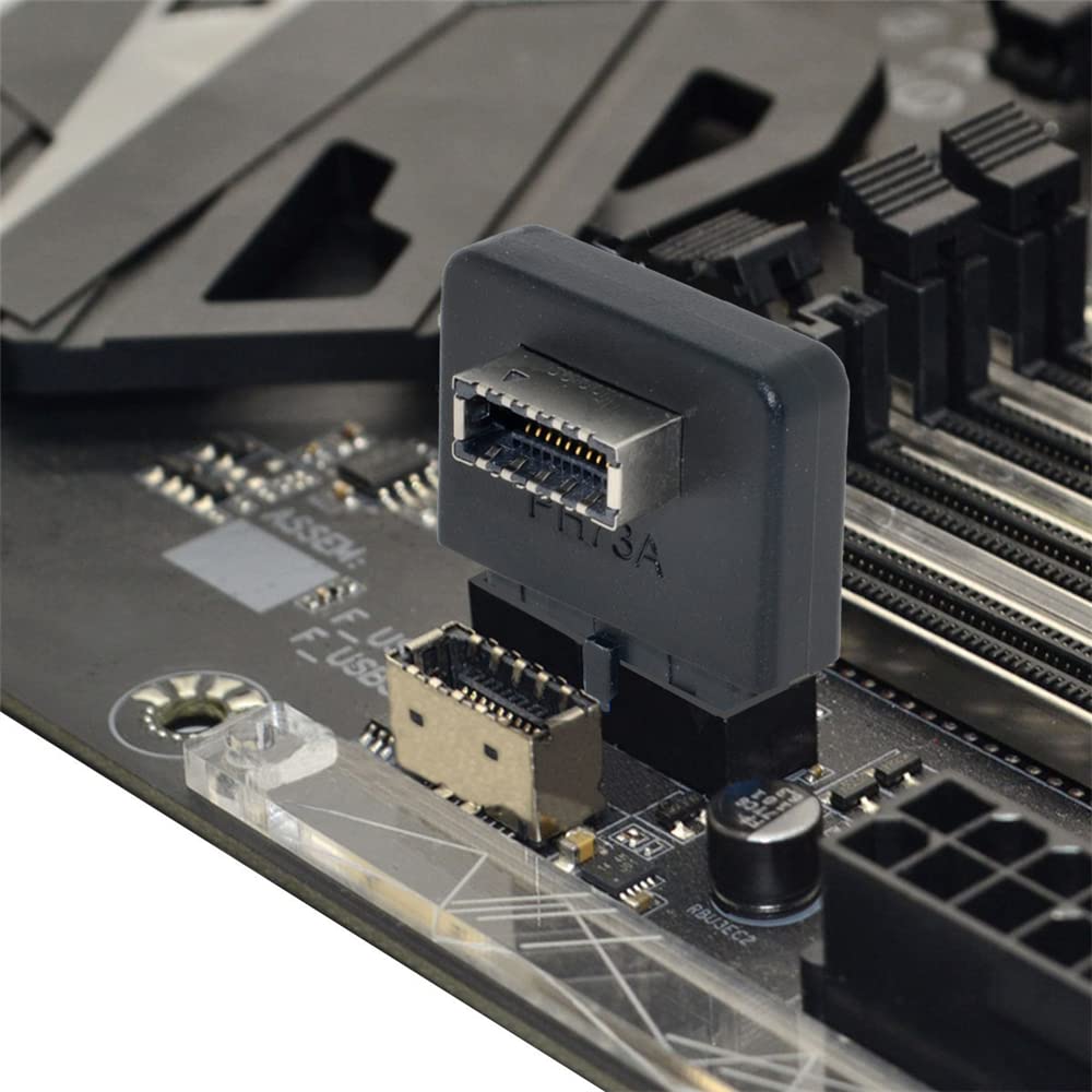 Nfhk 2Pcs Usb 3.1 Front Panel Socket Key A Type E To Usb 3.0 20Pin Header Male Extension Adapter For Motherboard