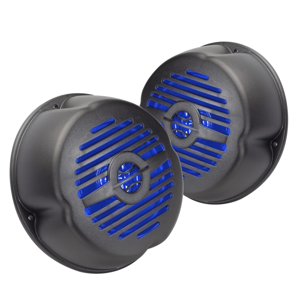5� Water Resistant Surface Mount Speakers With Blue Led Lights For Marine, Rvs, & Hot Tubs � Pair