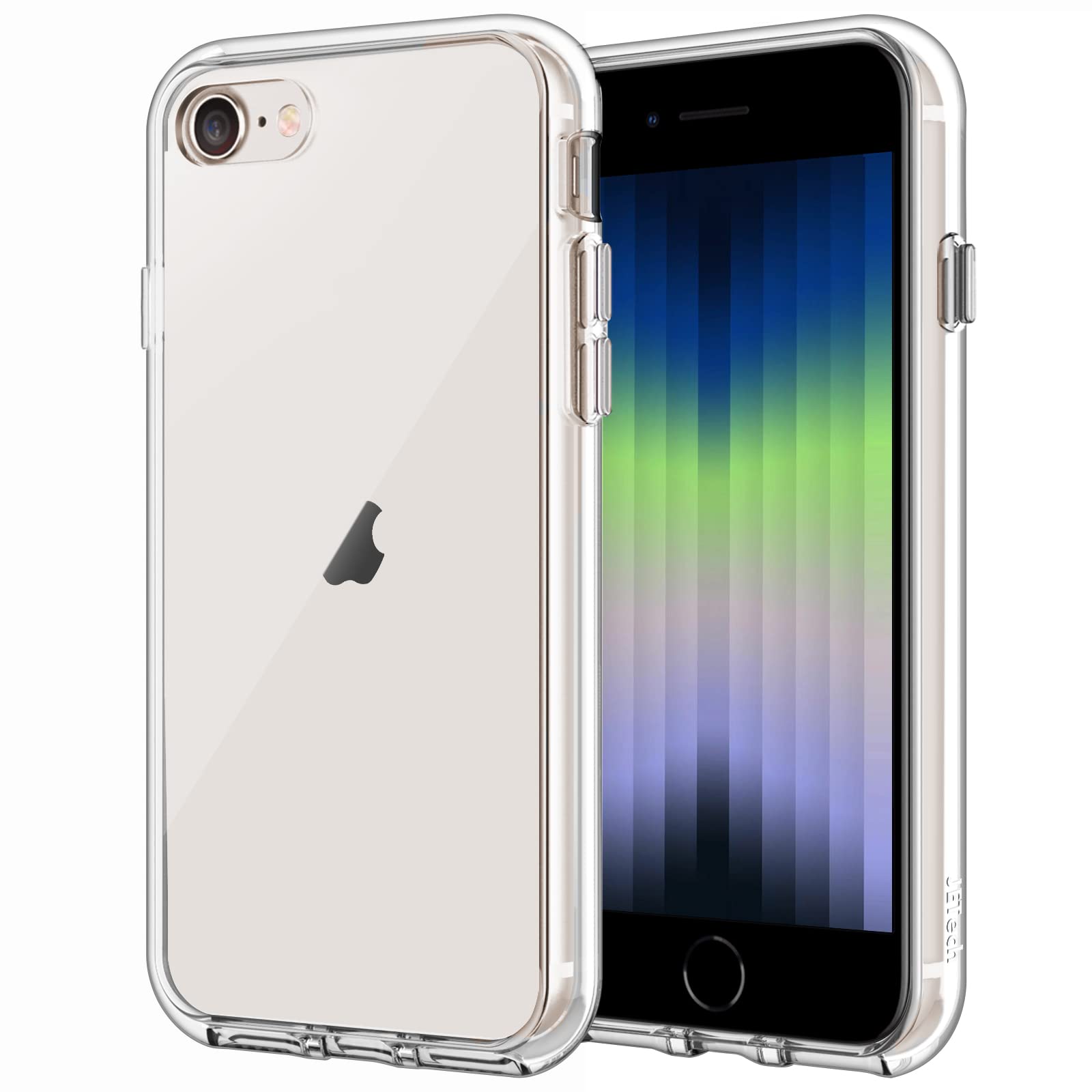 Jetech Case For Iphone Se 3/2 (2022/2020 Edition), 4.7 Inch, Non Yellowing Shockproof Phone Bumper Cover, Anti Scratch Clear Bac