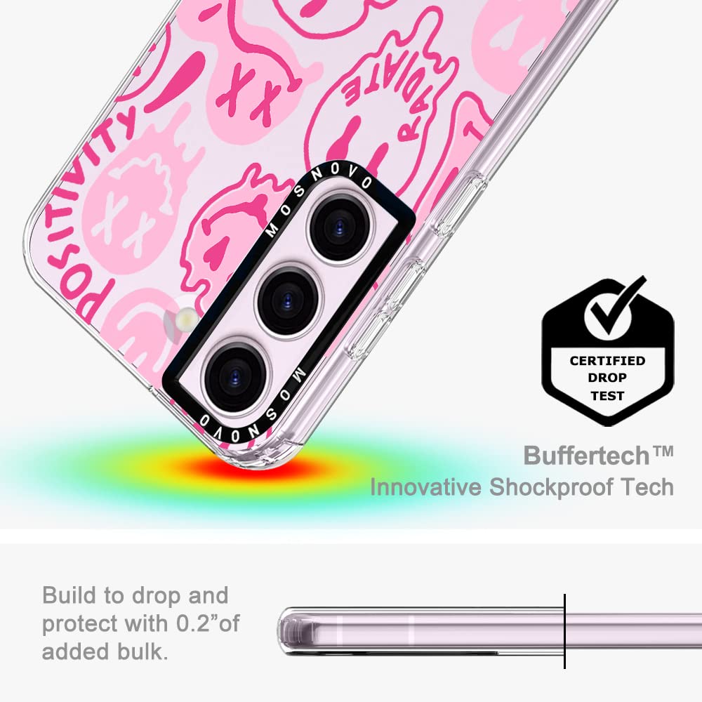 Mosnovo Case For Samsung Galaxy S23, [Buffertech 6.6Ft Military Grade Drop Protection] [Anti Peel Off Tech] Clear Tpu Bumper Pho