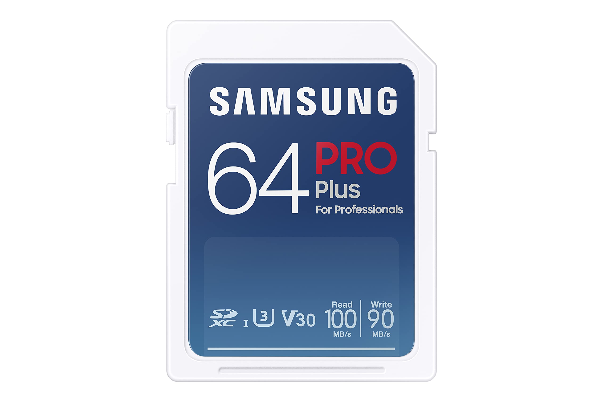 Samsung Pro Plus Sdxc 64Gb Full Size Sd Memory Card W/Adapter, Supports 4K Uhd Video, Storage Expansion For Digital Media Profes