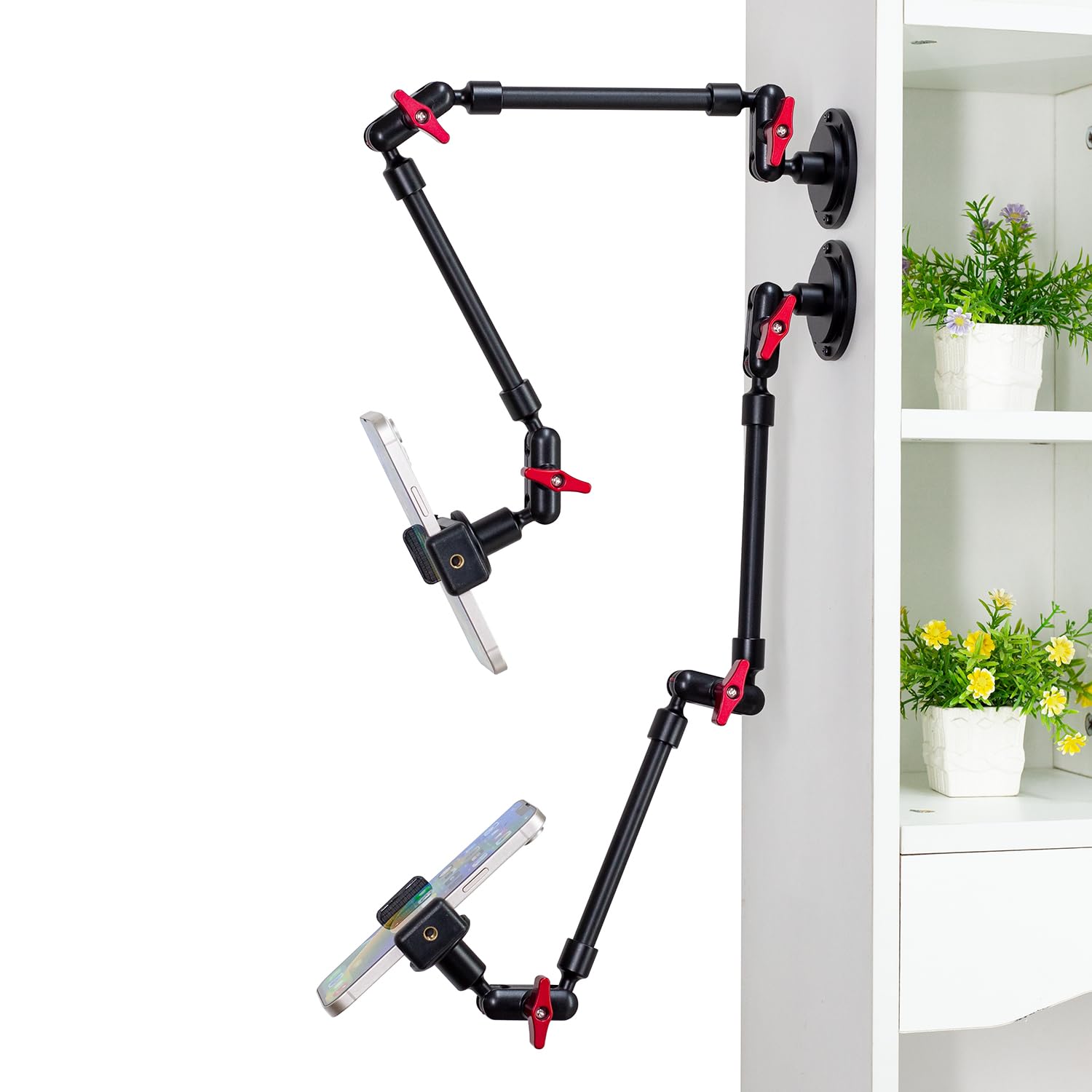 Goinwave Magic Arm Adjustable Mobile Phone Holder For Desk, Wall Mount And Ceiling Mount Bracket For Phone And Other Smartphones