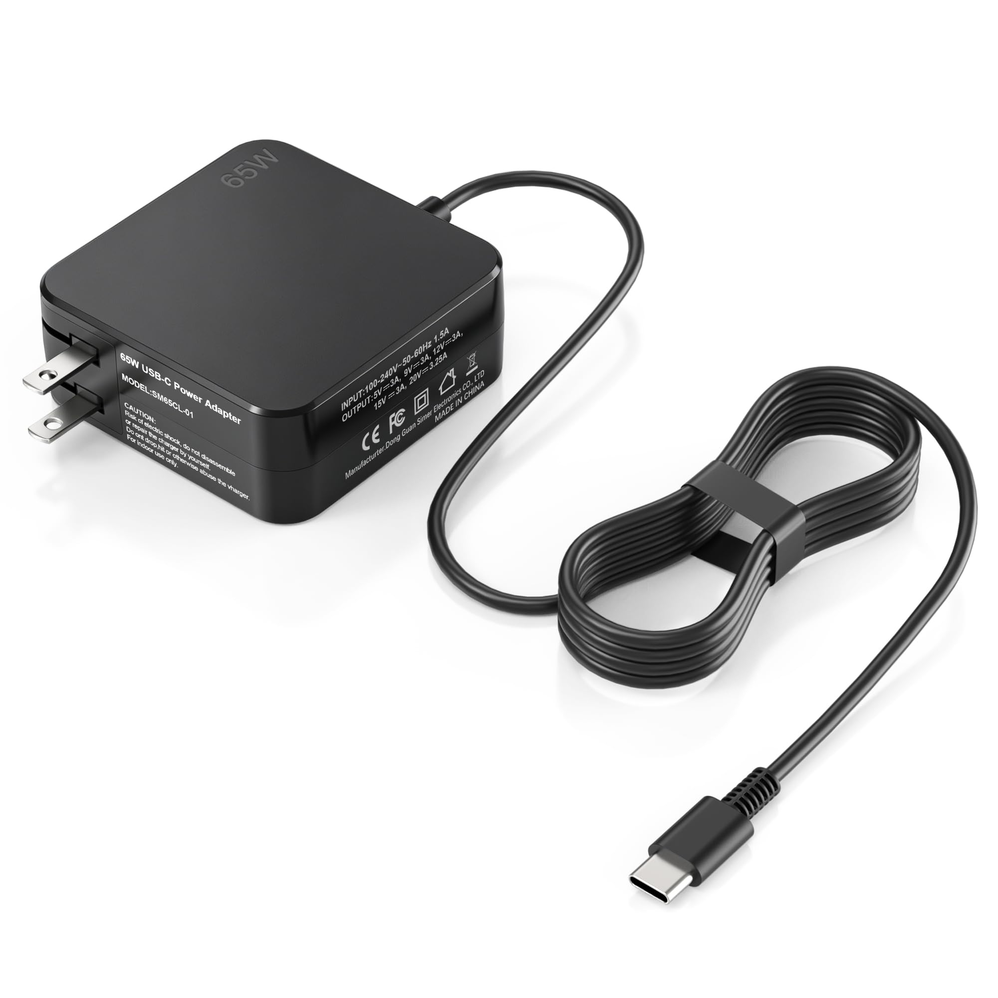 JPEOAYBI USBC 65W Wall Charger Power Adapter for Lenovo Laptop ThinkPad T14 T15 X1 X13 E15 T480s T490 Yoga 7i 9i Thinkbook 13s 