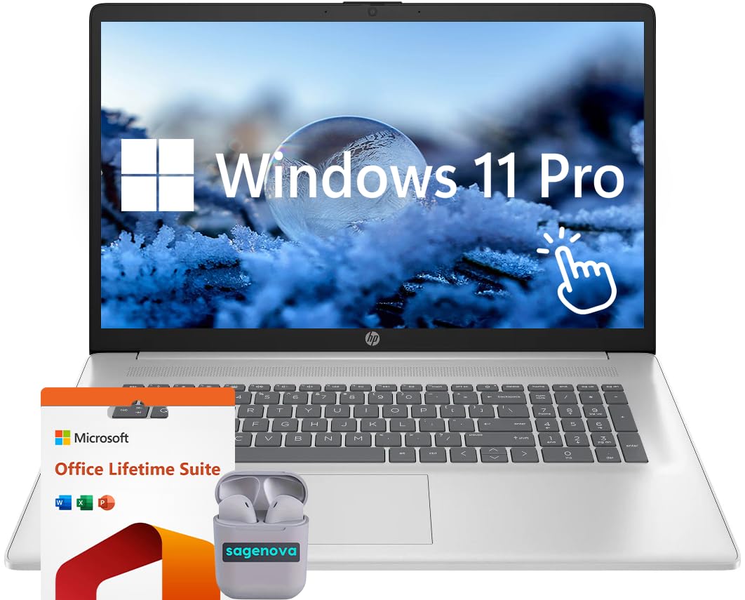 Hp 17.3'' Touchscreen Business Laptop Computer, 6-Core Amd Ryzen 5 Processor, 24Gb Ram 1Tb Ssd, Windows 11 Pro With Microsoft Of