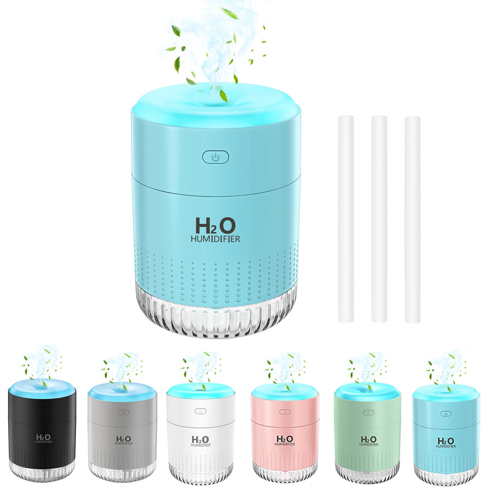 Rechargeable Mini Humidifier, Colorful Cool Mist Humidifier With 7 Color Light, Small Personal Desktop Humidifier For Baby Bedro