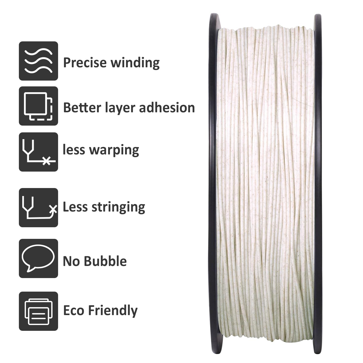 Giantarm Marble Pla, Pla Filament 1.75Mm 1Kg Spool(2.2Lbs),Vacuum Packaging, Marble Filament For Most Fdm 3D Printer (Brown)