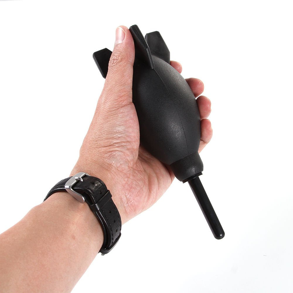 Focusfoto Pro 6.6 Inch Rubber Rocket Air Blower Duster Cleaner Dust Cleaning For Dslr Camera Ccd Lens Keyboard Black