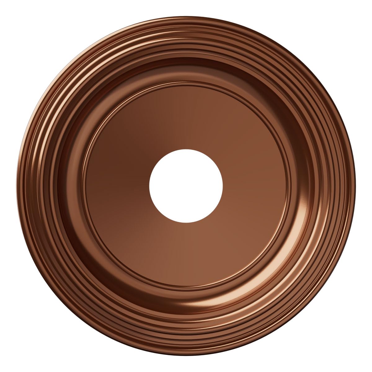 Ekena Millwork 16OD x 3 1/2ID x 1 3/8P Traditional Thermoformed PVC Ceiling Medallion (Fits Canopies up to 9 1/2), Bright Coat D
