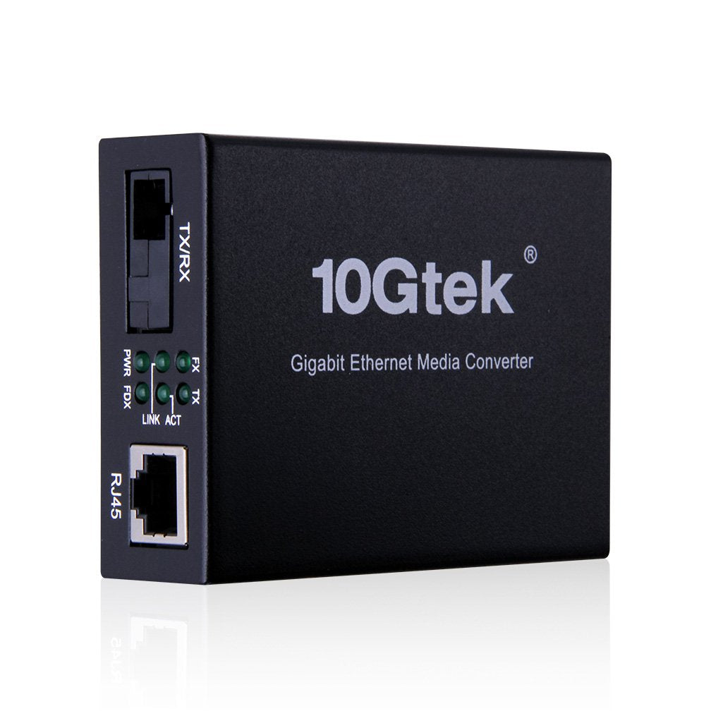 A Pair Of Gigabit Ethernet Single Mode Sc Fiber Bidi Media Converter, Built In Bidi Sfp B Lx Fiber Module, 1310Nm/1550Nm, Smf, U