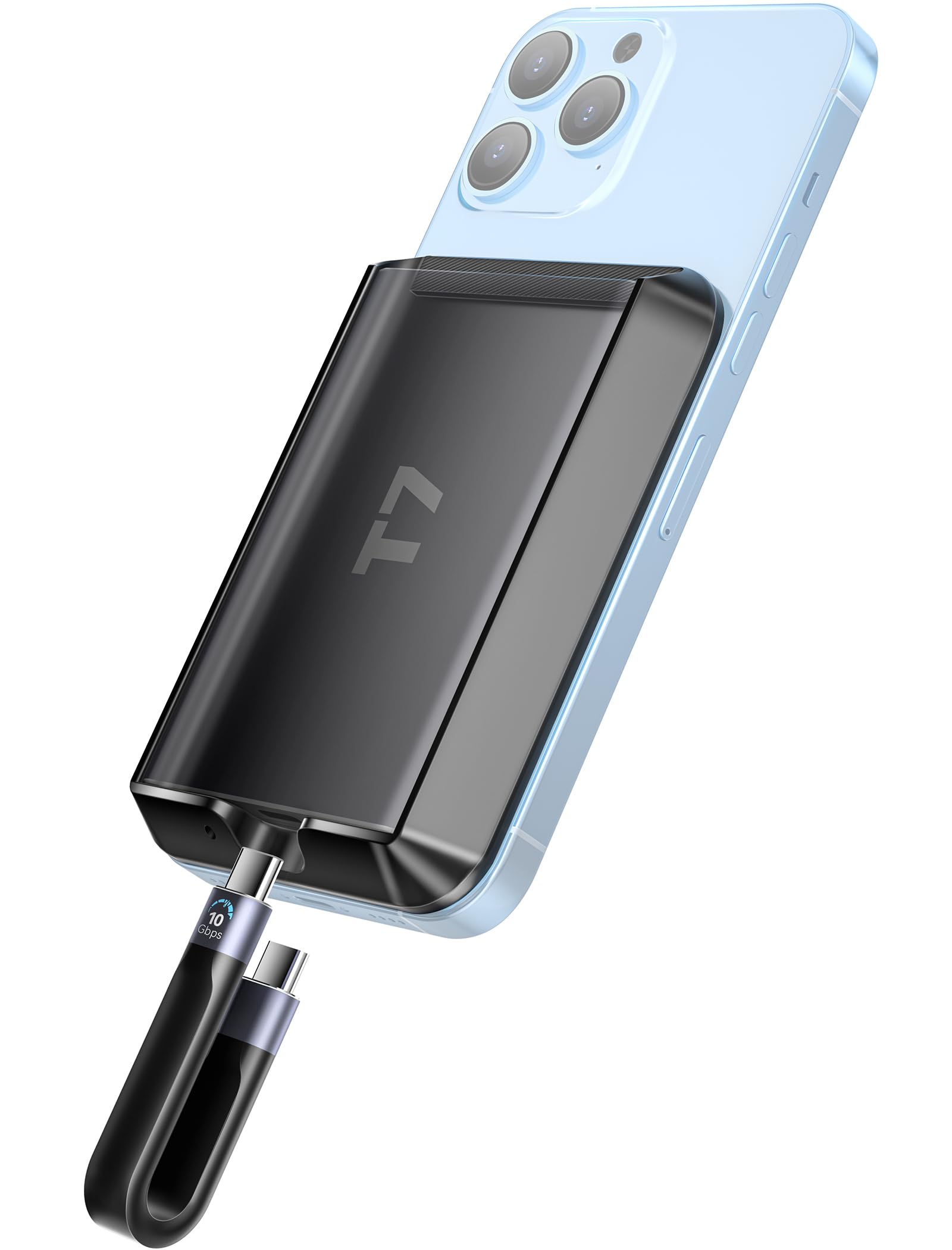 Magnetic Hard Drive Case For Samsung T7 & Touch Ssd With 10Gbps Type C Cable Compatible With Iphone 15 Pro & Pro Max Magsafe Ext