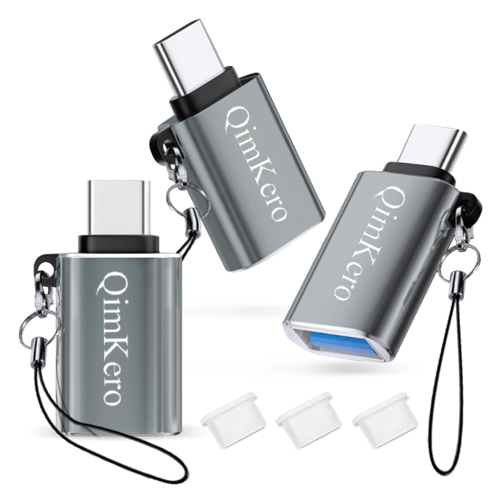 Usb C To Usb Adapter 3 Pack,Usb C Male To Usb 3.0 Female Adapter, Usb A 3.0 Female Otg Adapter, Qimkero Converter For Iphone 15