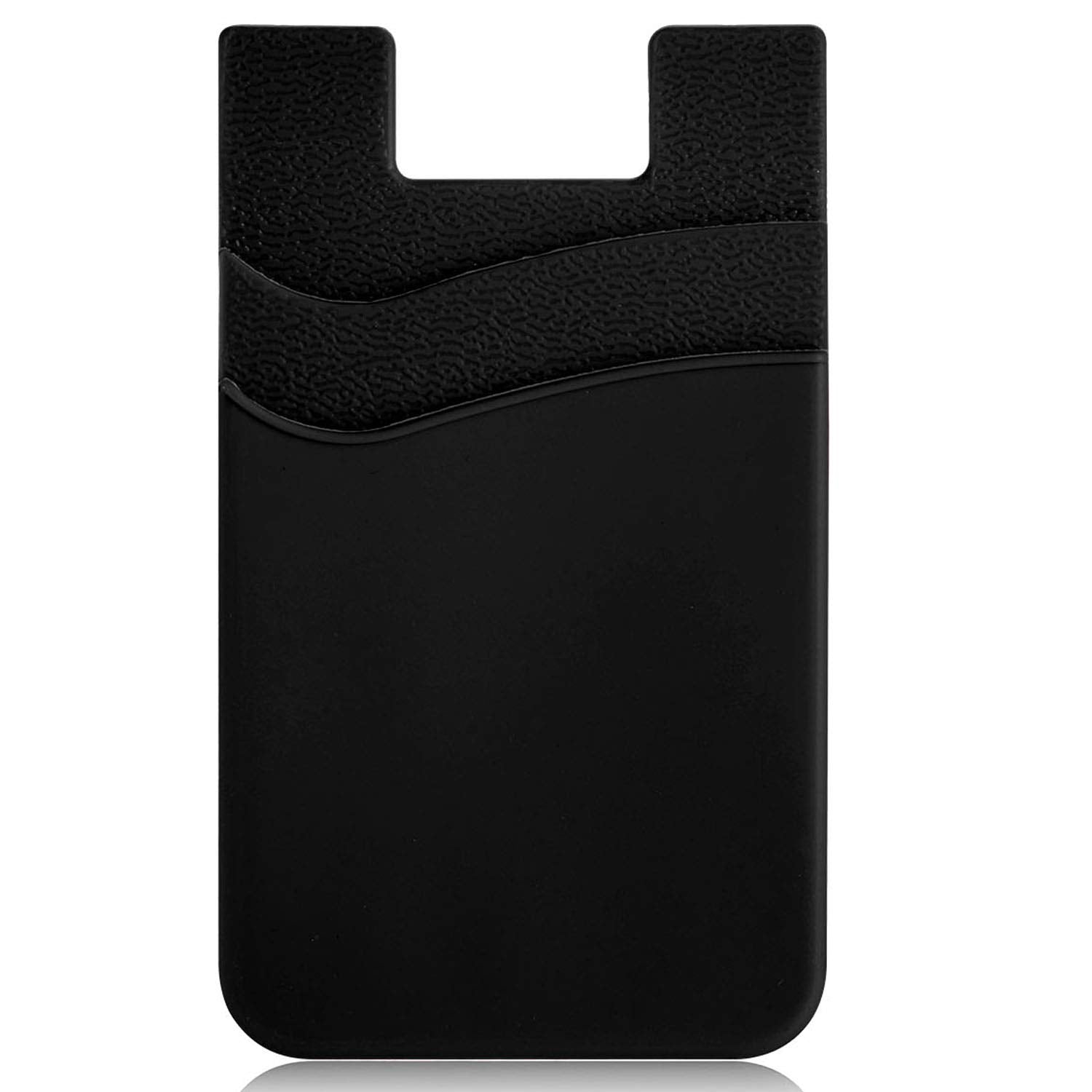 Biajiya Card Holder For Back Of Phone, Silicone Wallet Stick On Id Credit Card Pockets For Smartphones