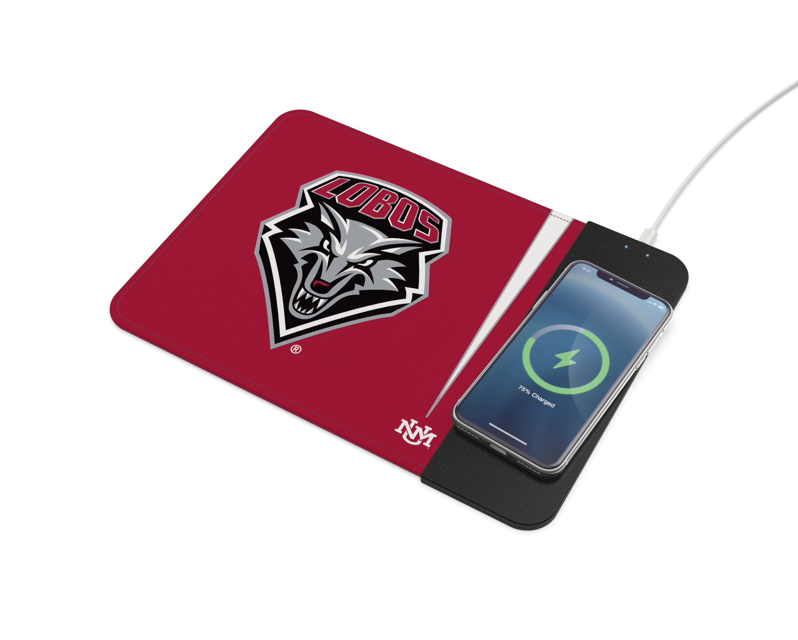 Soar Ncaa Wireless Charging Mouse Pad, New Mexico Lobos