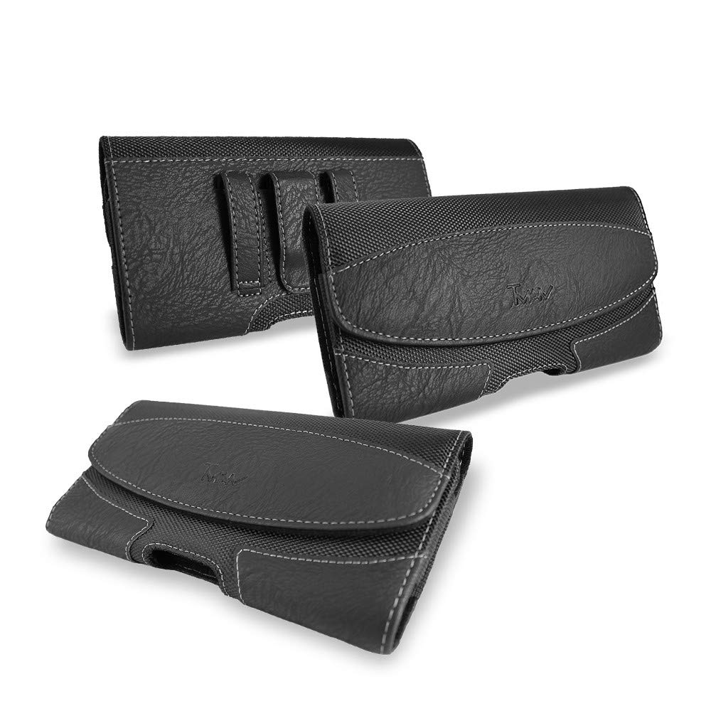 For Samsung Galaxy A32 Case; Tman Durable Holster Leather Belt Clip/Belt Loops Pouch Case For Samsung Galaxy A32 5G (Slim Size F