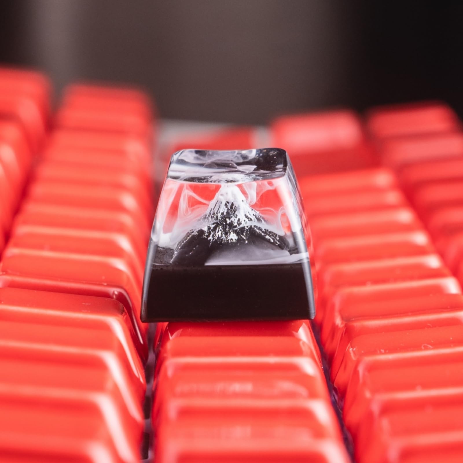 Redqin Artisan Keycaps   Himalayan Mountain Resin Keycap Escape Artisan Keycap Custom Keycap Handmade Keycaps For Mechanical Key