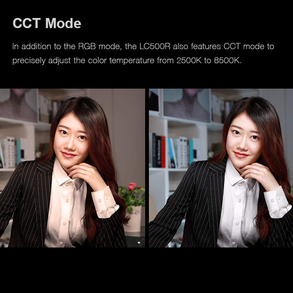 Godox Lc500R Rgb Led Light Stick, 2500K 8500K Adjustable, 360 Full Color, 14 Fx Lighting Effects, Cri 96 Tlc I98 Accurate Color,