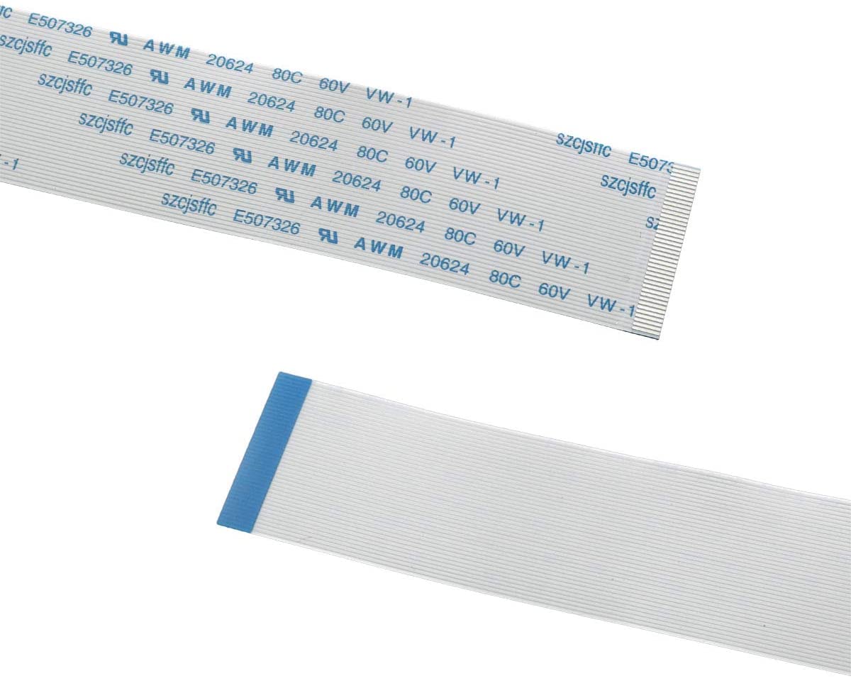 ITROLLE FPC FFC Flexible Ribbon Cable 40 Pin 0.5mm Pitch A Type Plastic Blue White 150mm