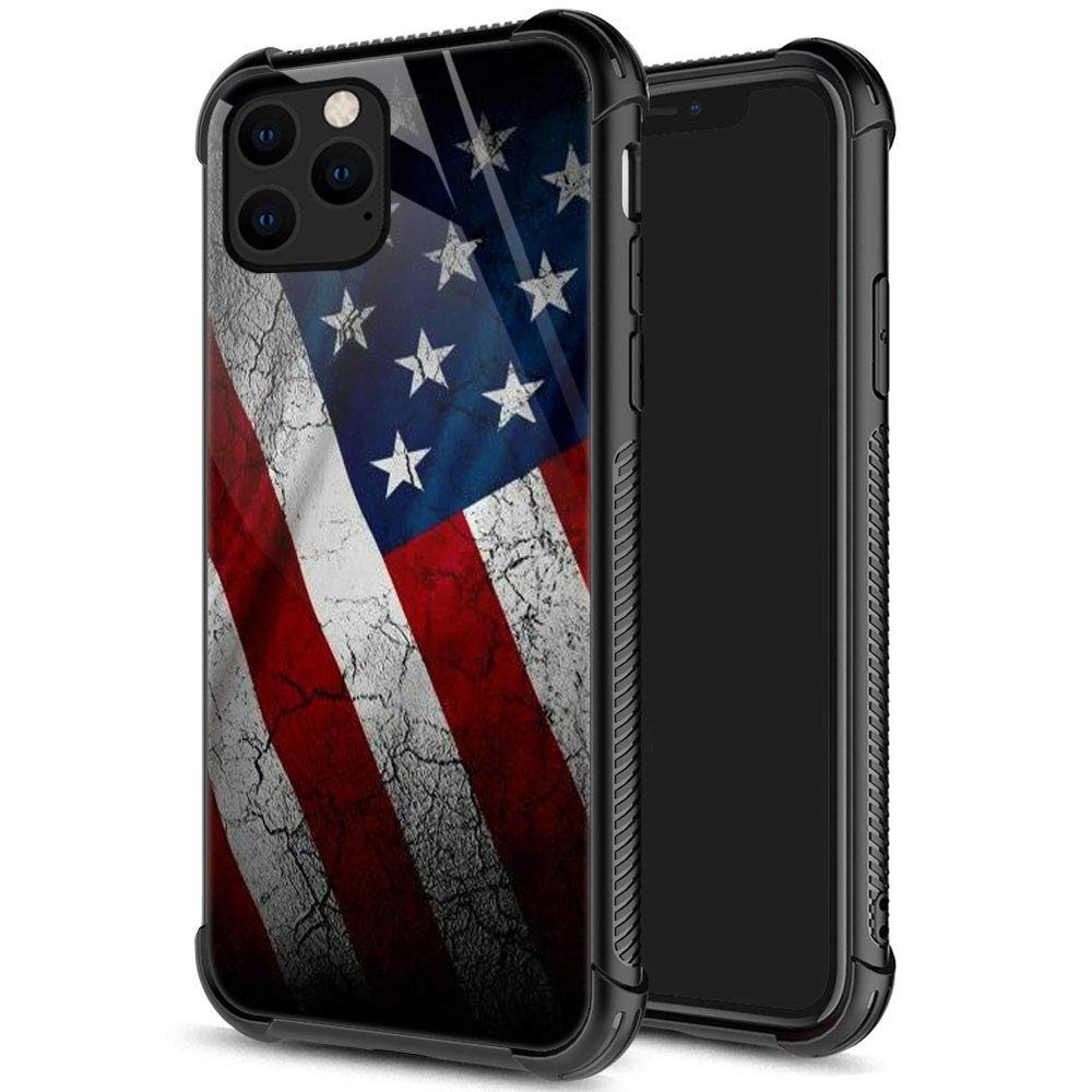 Zhegailian Case Compatible With Iphone 12,Stone Flag Case For Iphone 12 Pro For Boys Men,Pattern Design Anti Scratch Organic Gla