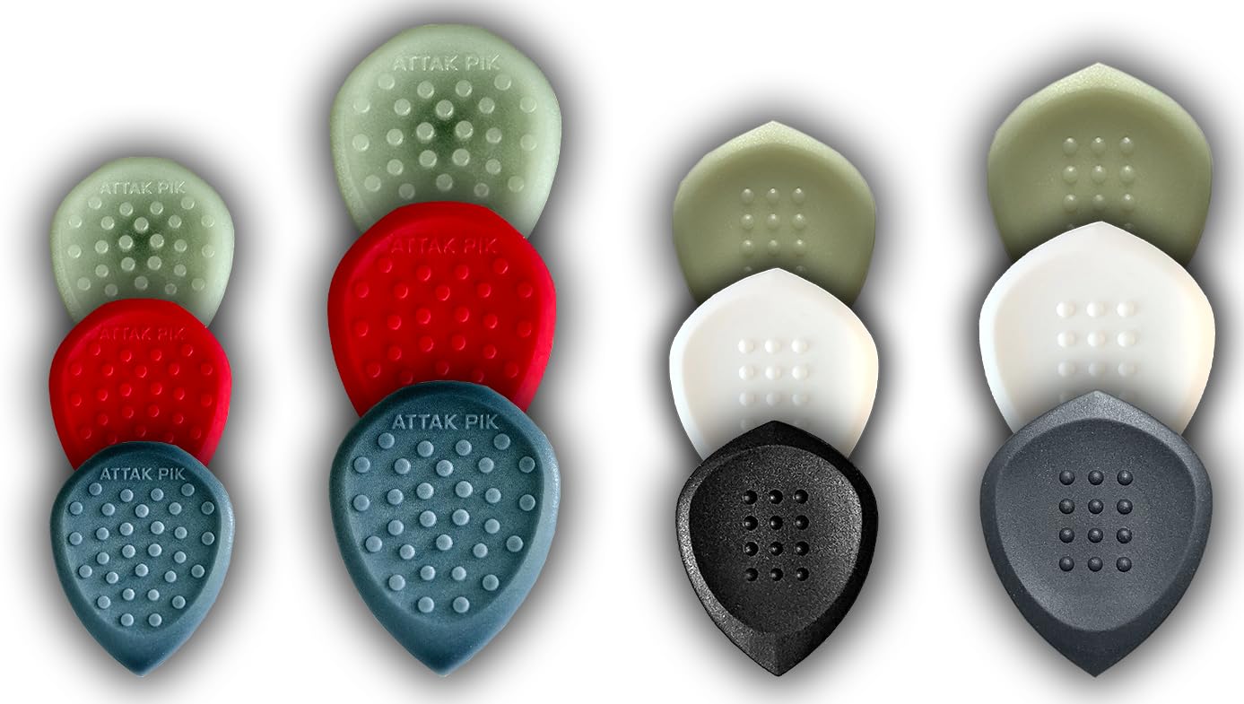 Acoustik Attak Stealths Variety 12 Pack | Beveled Precision Guitar Picks | Durable & Ergonomic