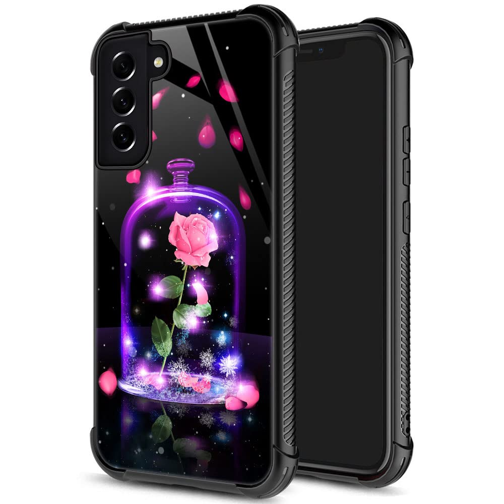 Samsung Galaxy S21 Plus Case,Beauty Or Beast Galaxy S21 Plus 5G Cases For Girls Womens,Pattern Design Shockproof Anti Scratch Or