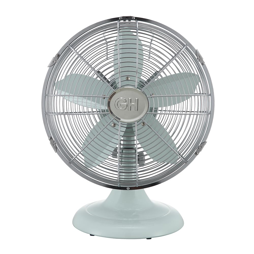 Good Housekeeping 92604 All-Metal 12 Retro Desk Office Table Fan with ...