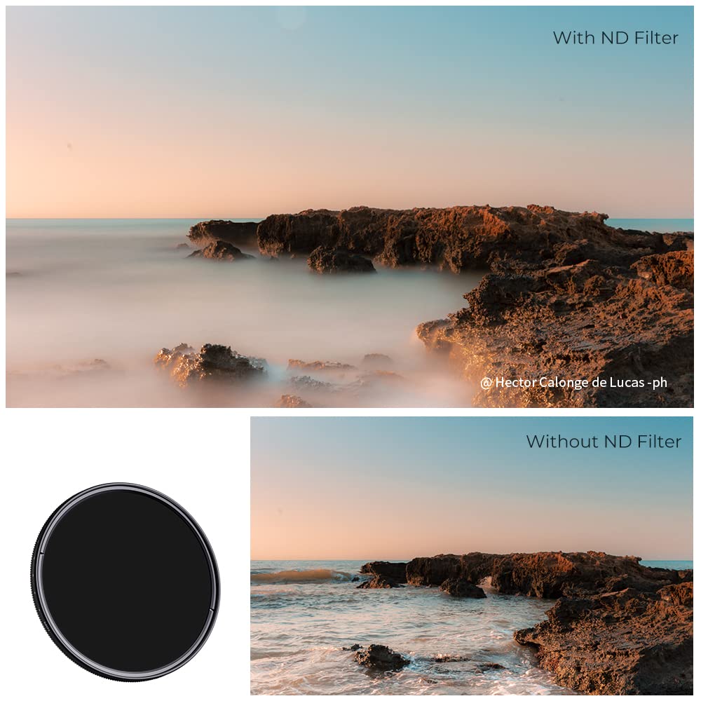 K&F Concept 77Mm Variable Nd Lens Filter Nd2 Nd400 (1 9 Stops) 18 Multi Layer Coatings Adjustable Neutral Density Ultra Slim Len