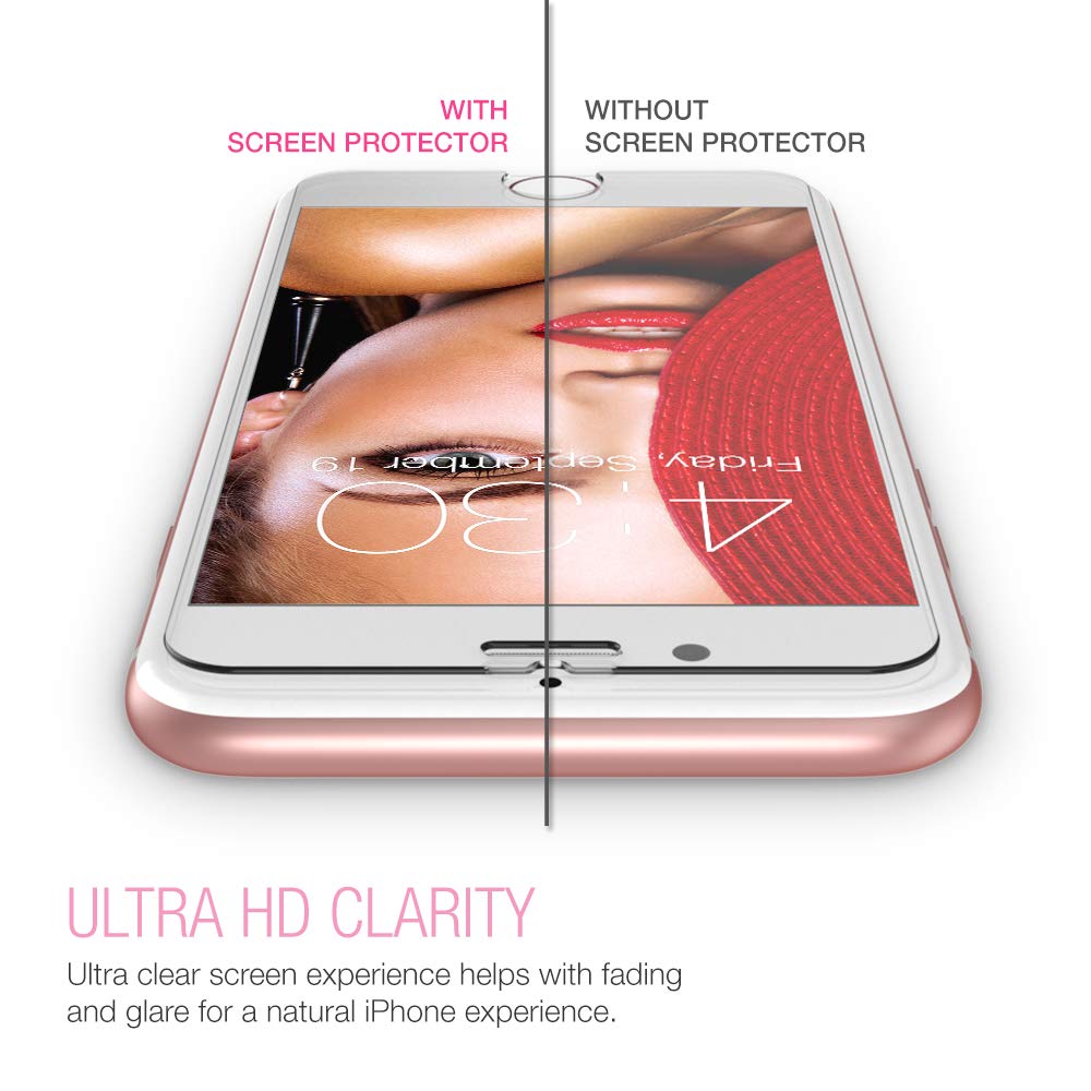 Xclear 3-Pack Tempered Glass Screen Protector Compatible For Iphone 8 Plus, Iphone 7 Plus, Case Friendly Glass Film With Easy In