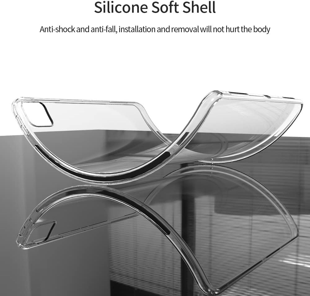 Asgens Case For Ipad Pro 12.9'' 2020 Clear, Transparent Silicone Case Flexible Soft Tpu Silicone Protective Cover For 2020 Ipad