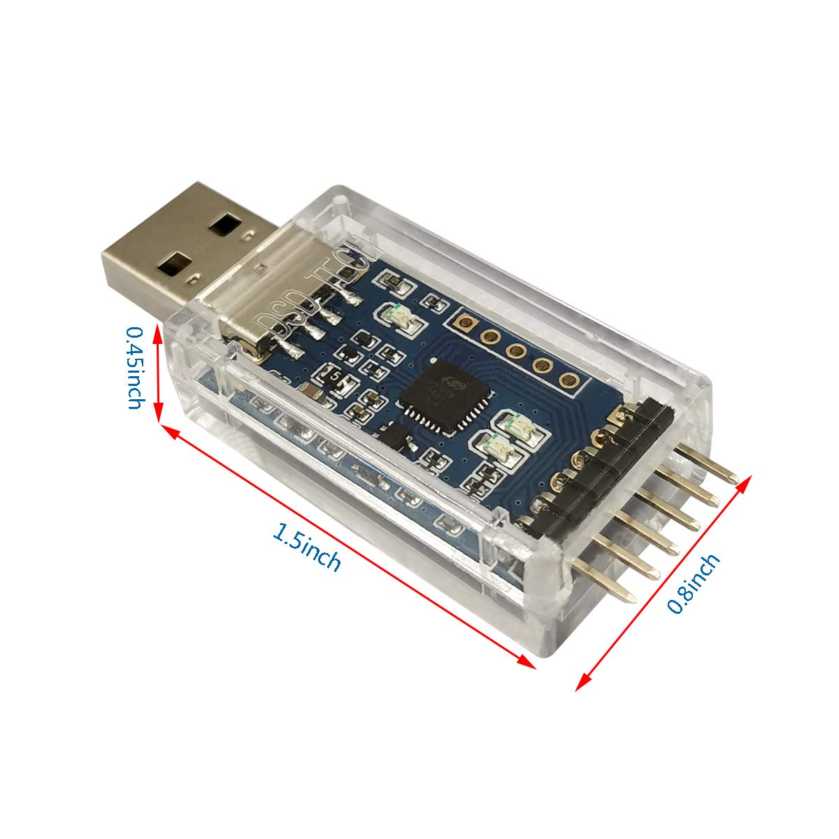 Dsd Tech 2Pcs Usb To Ttl Serial Adapter With Cp2102 Chip Compatible With Windows 7,8,10,Linux,Mac Os X