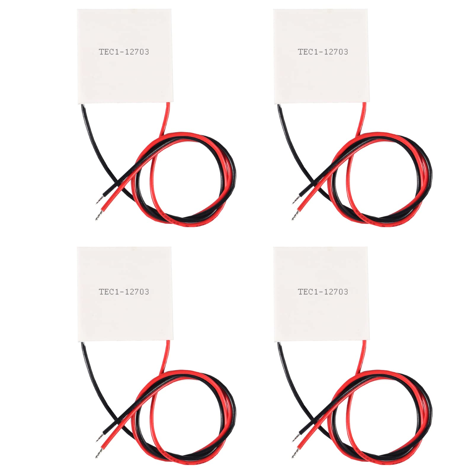 Diitao 4PCS TEC1-12703 Semiconductor Refrigeration Tablets Heatsink Thermoelectric Cooler Cooling Plate Cooler Module 12V 6A Pel