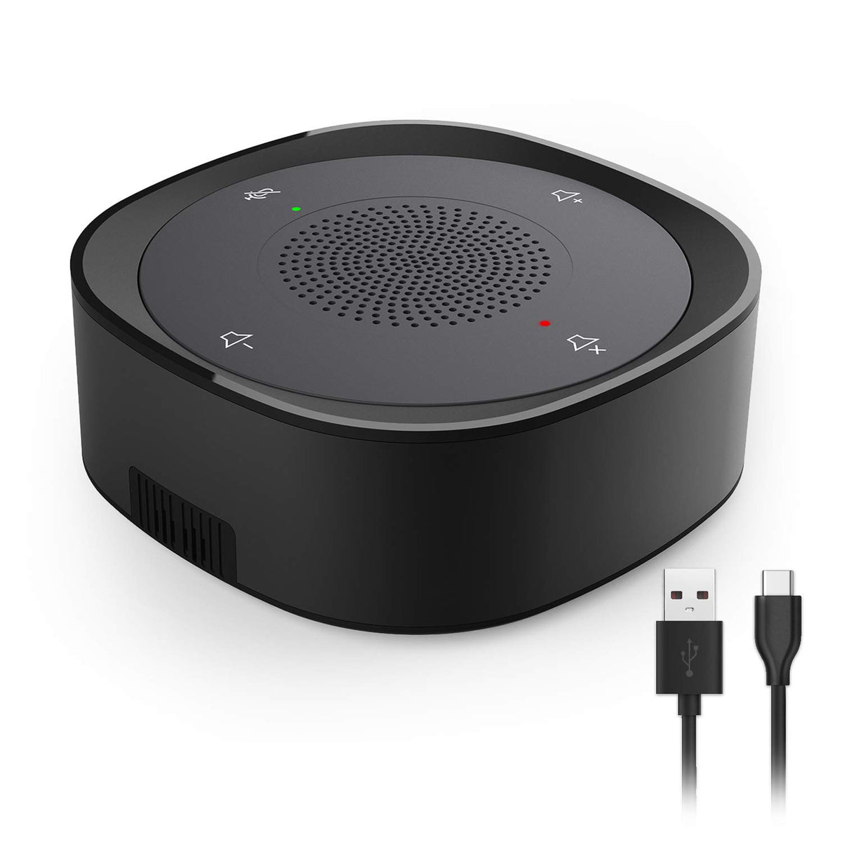 Usb Speakerphone Microphone, Conference Speaker Omnidirectional Computer Mic, With 360 Voice Pickup, Touch-Sensor Buttons For Mu