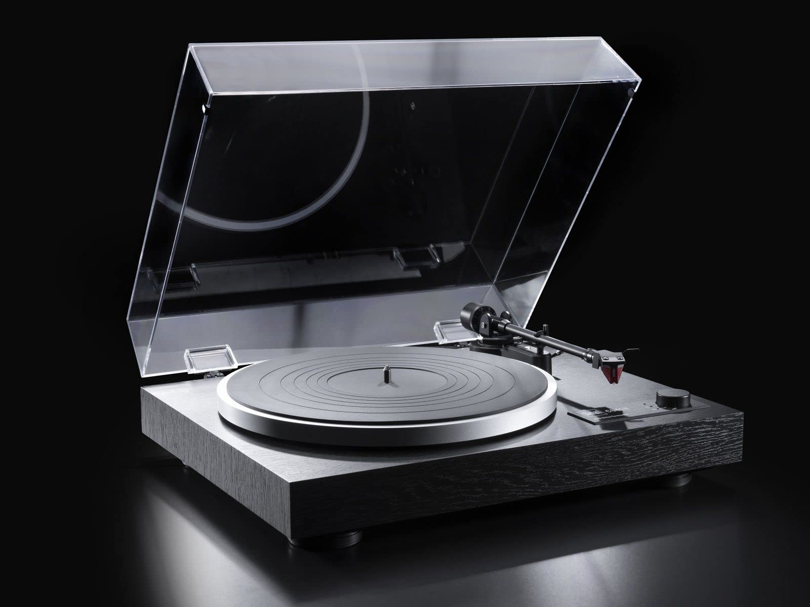 Dual Electronics Dual Cs 418 Belt Drive Manual Turntable Black Vinyl Veneer