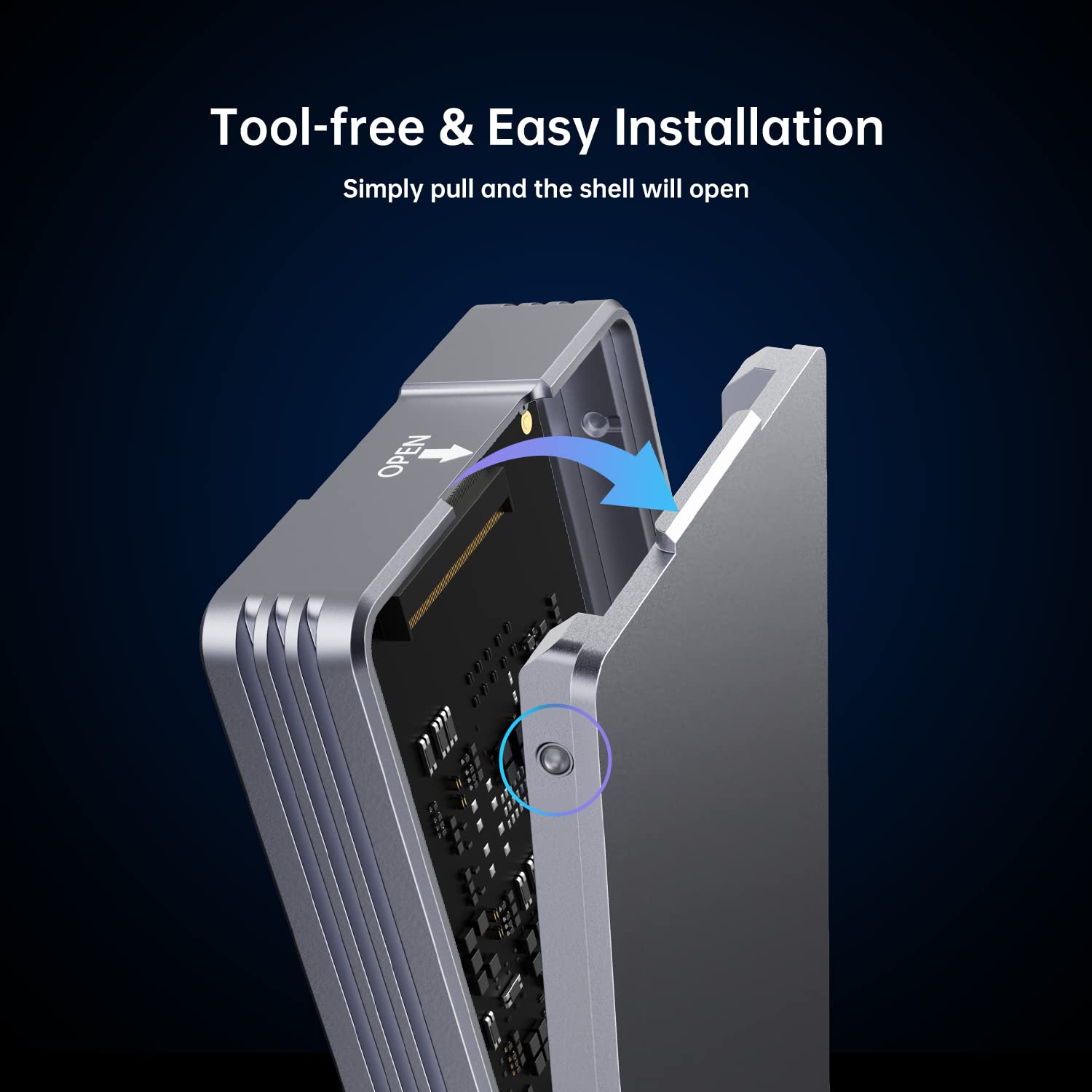 Acasis 40Gbps M.2 Nvme Ssd Enclosure, Tool Free Installation, Tbu 401 For M1 M2 Pro/Max,Compatible With Thunderbolt3/4,Usb4/3.2/3.1/3.0/2.0, Support Ssd Size 2280 B+M M Key (Tbu401)