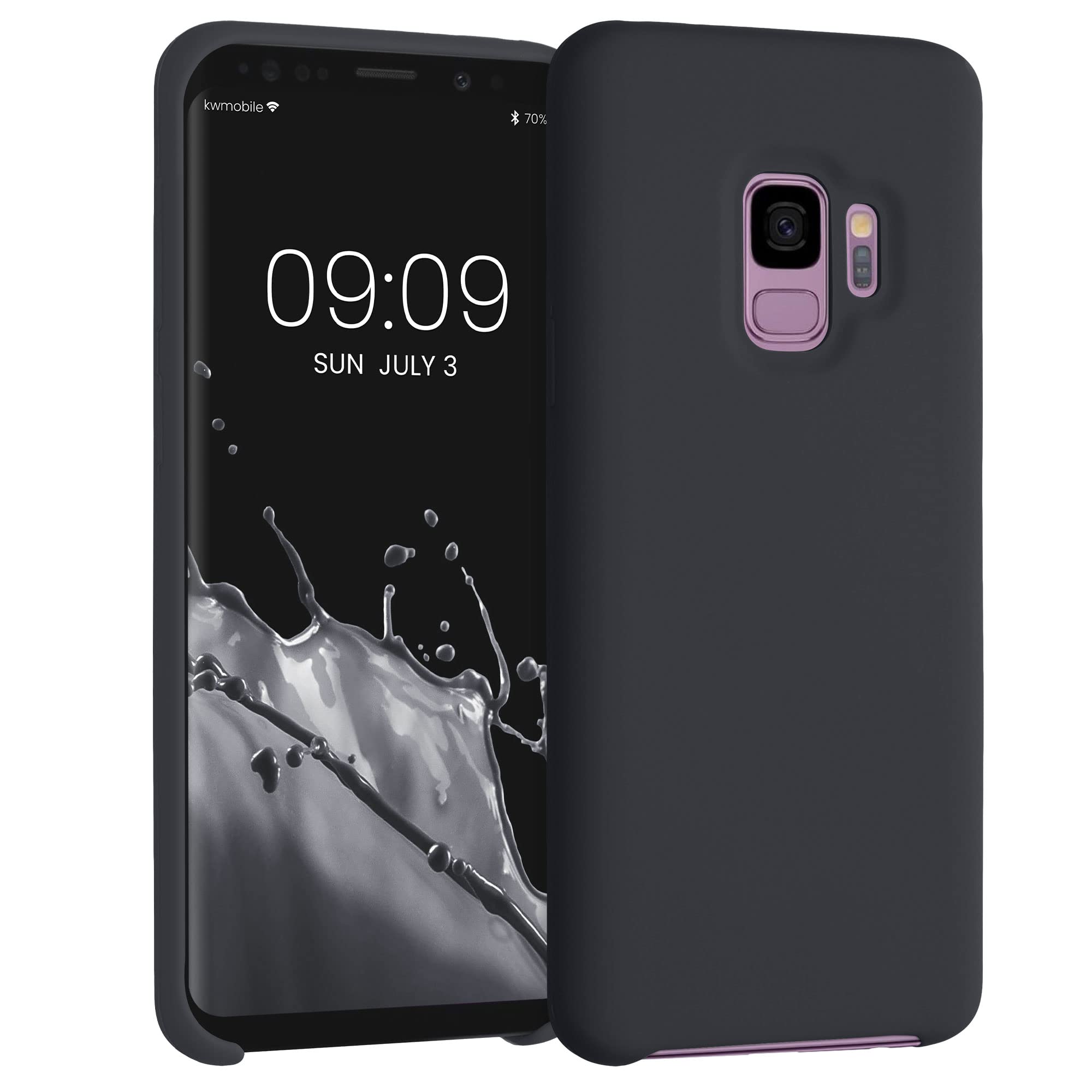 kwmobile Case Compatible with Samsung Galaxy S9 Case - TPU Silicone Phone Cover with Soft Finish - Black Matte