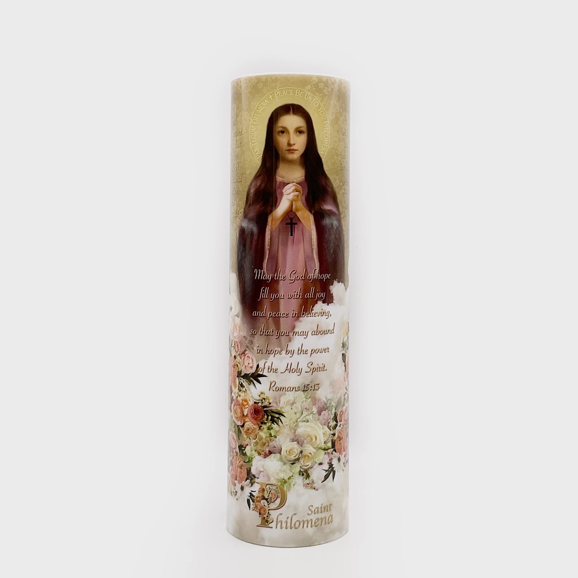 The Saints Collection St Philomena, Led Flameless Devotional Prayer Candle