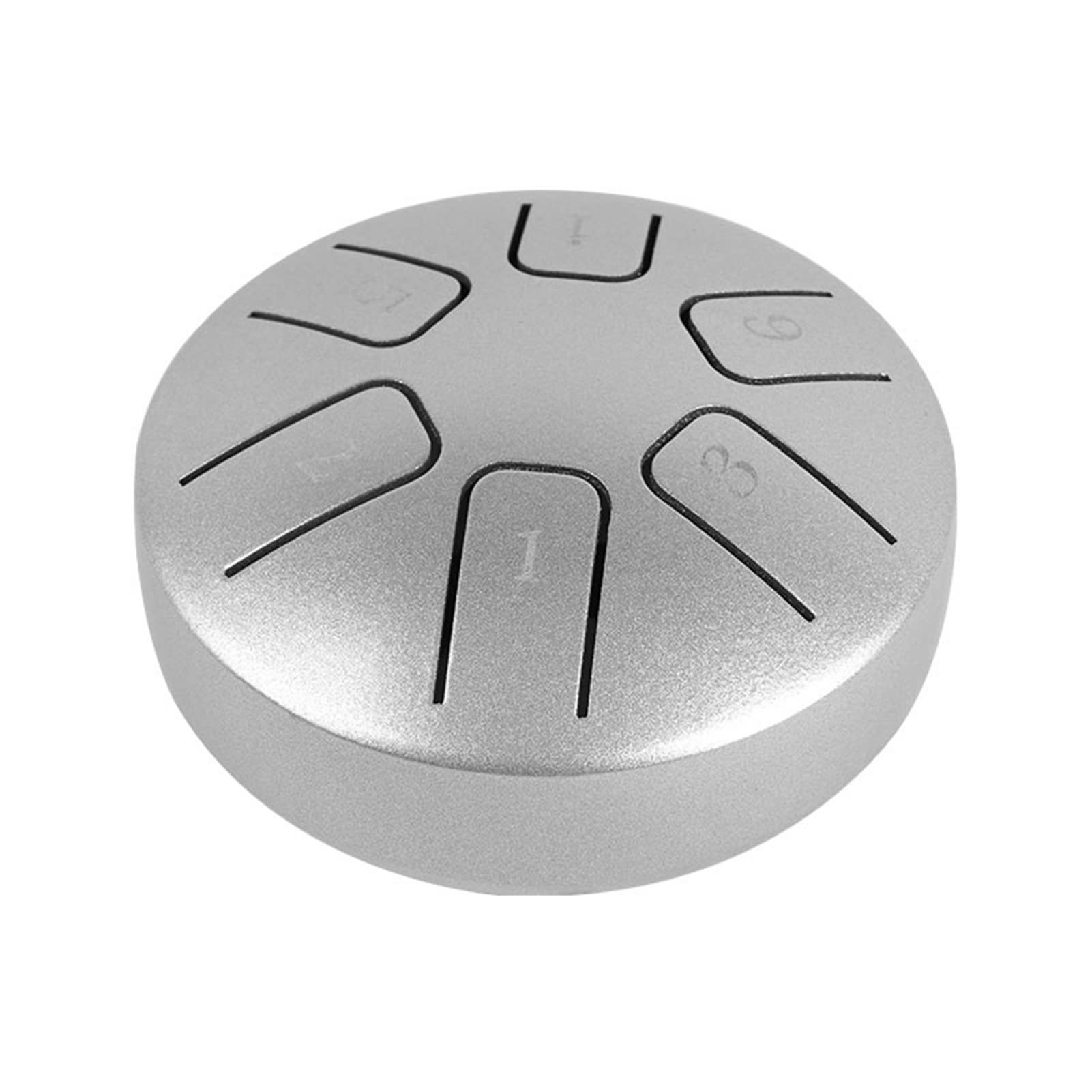 6 Notes 3.8inch Mini Steel Tongue Drum Hand Pan Drum Zen Drum Percussion Instrument with Drums for Beginner Musical Education C