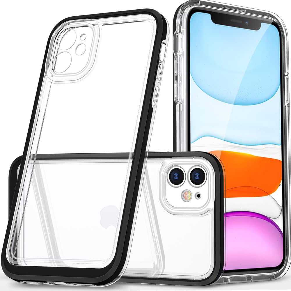 Storm Buy Case Compatible For [ Apple Iphone 11 ], [ Clear ] [ Black ] Men/Women Shockproof Heavy Duty Protective Phone Cases Ha