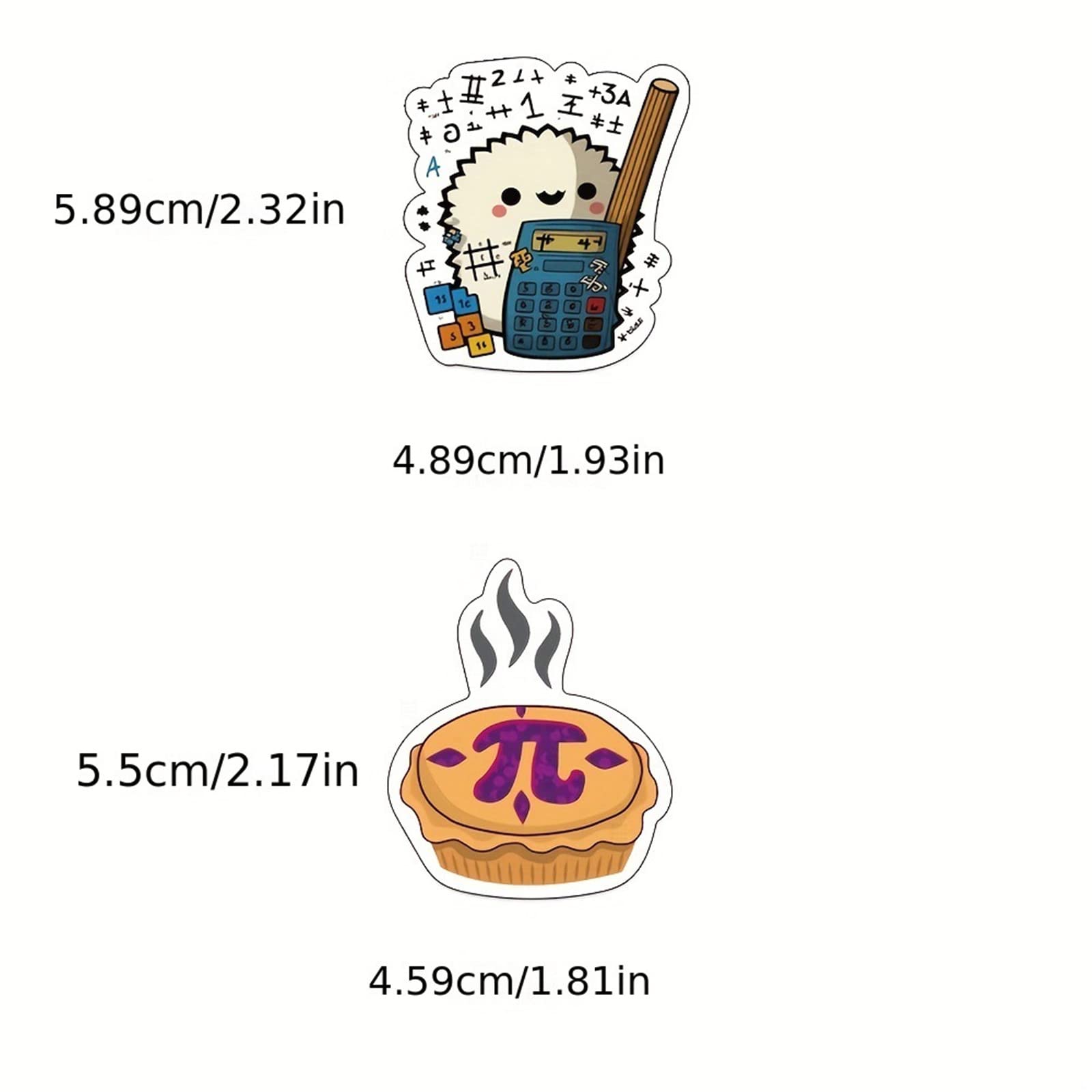 50Pcs Funny Math Stickers For Kids Students Math Related Gifts Stickers Waterproof Vinyl Phone Skateboard Laptop Stickers, Scien