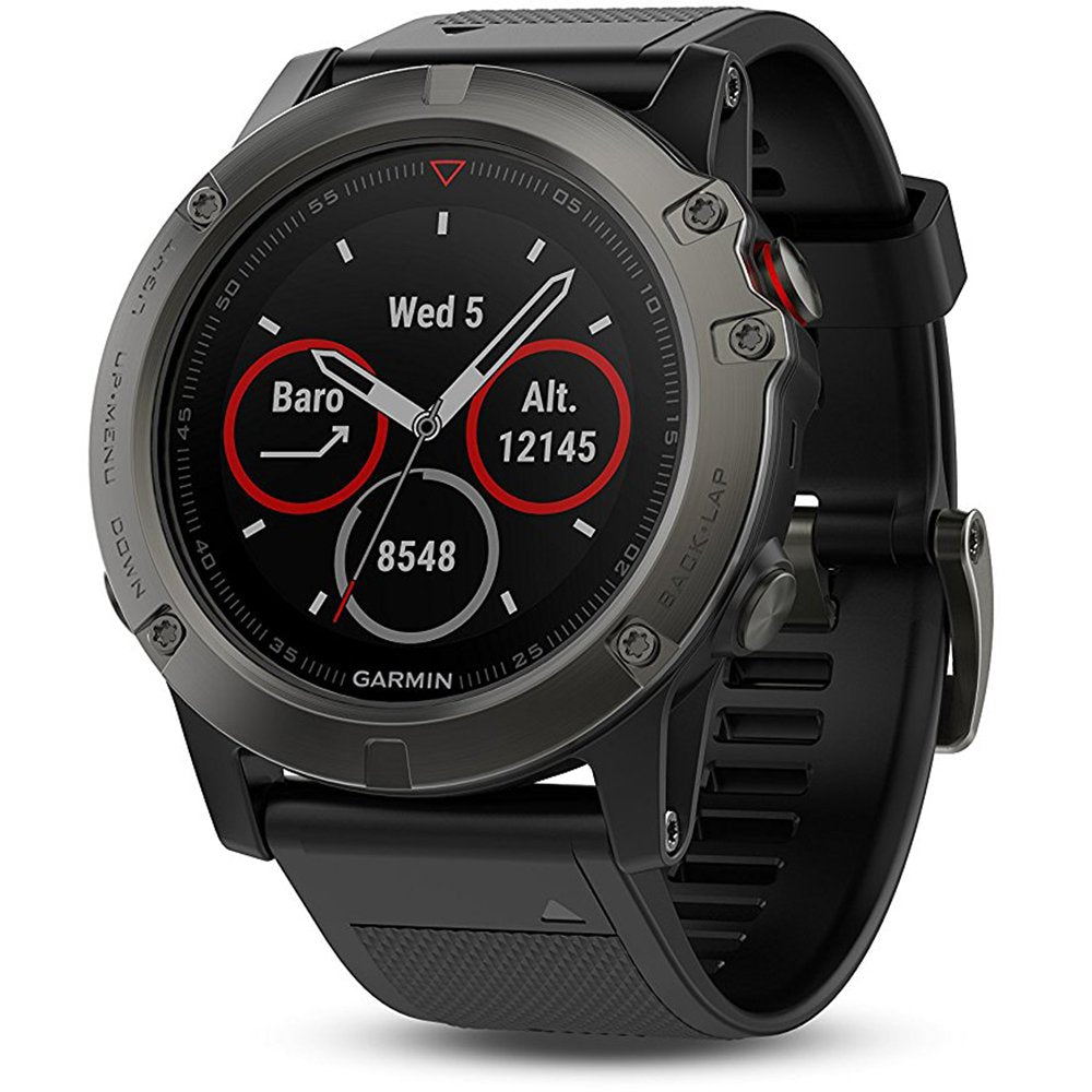 Garmin 010 01733 00 Fenix 5X Sapphire   Slate Gray With Black Band