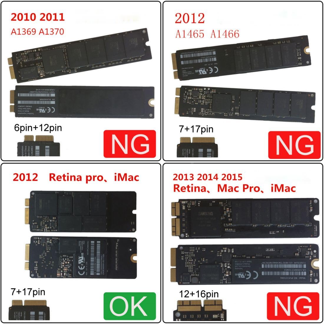 Chenyang 17+7Pin Mac Ssd To 2.5'' Sata Hard Disk Drive Case Enclosure Adapter For 2012 Retina Pro Imac Ssd