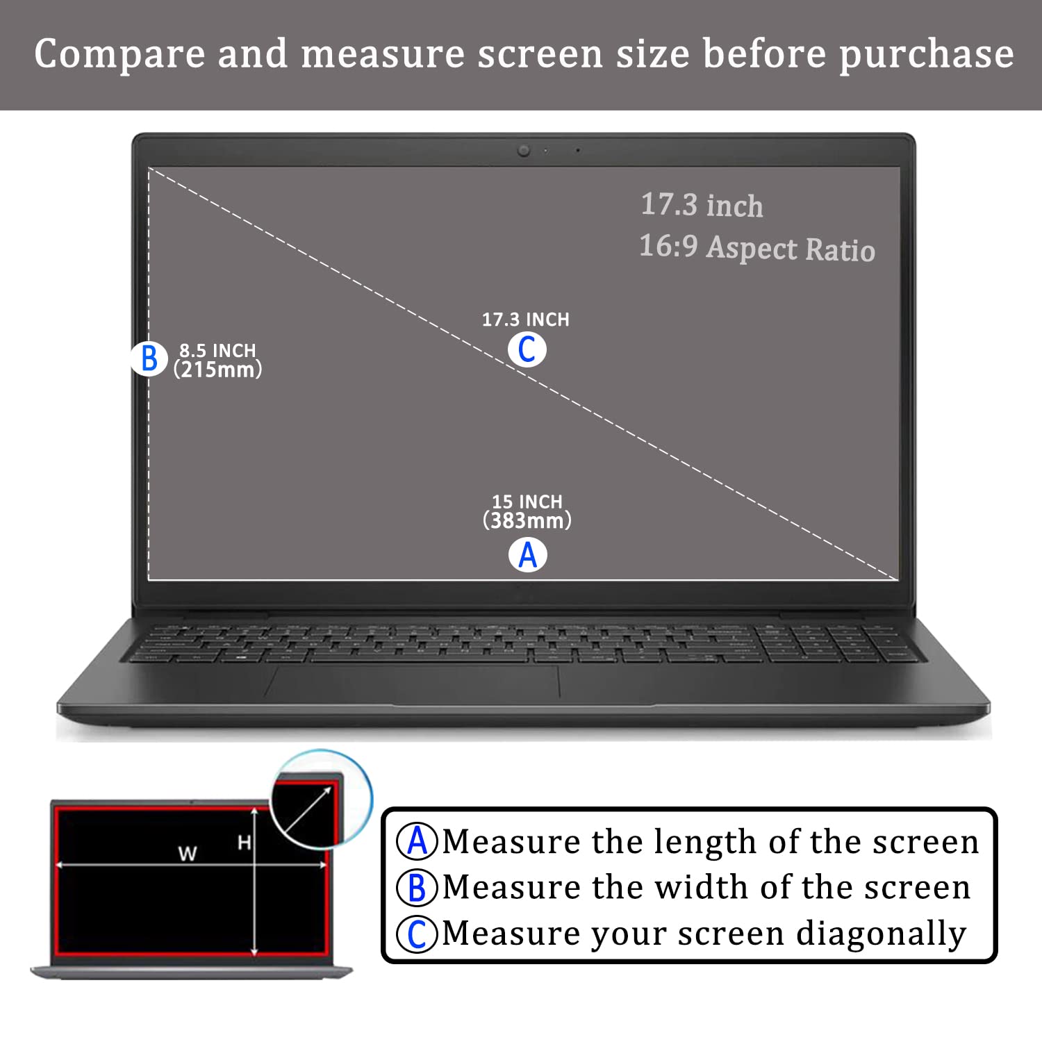 I Tensodo 2 Pack 17.3'' Anti Glare Screen Protector For Hp Laptop/Hp Envy 17/Hp Pavilion 17/Hp Omen 17, Hp 17T 17Z 17 An 17 By 1