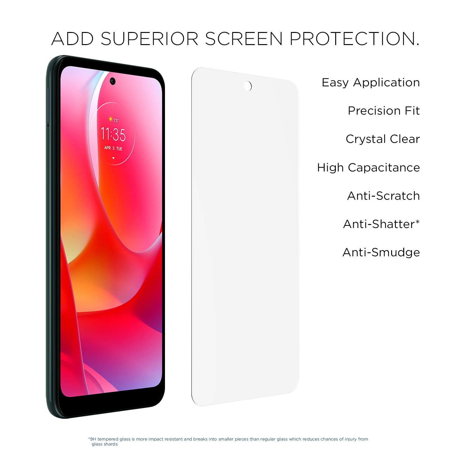 Motorola Moto G Power (2022) Protective Case + Screen Protector- Precision Fit, Stylish Shock Absorbing Phone Case + Screen Prot