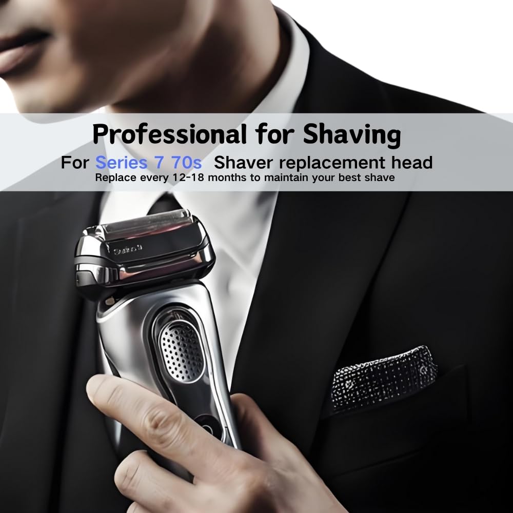 Series 7 70S Electric Shaver Replacement Head Compatible With Braun Series 7 Men Razor For 720Cc, 730Cc, 735S, 750Cc, 760Cc, 790
