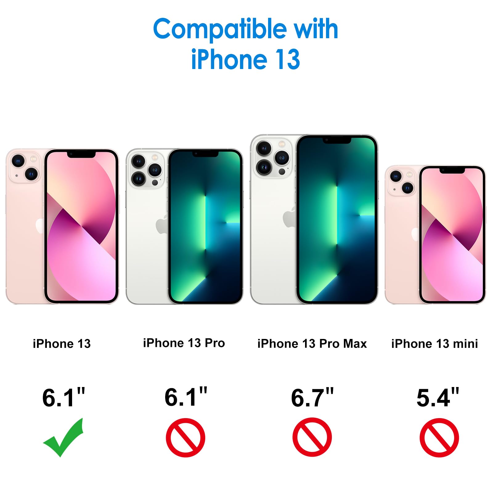 Jetech Case For Iphone 13 6.1 Inch, Non Yellowing Shockproof Phone Bumper Cover, Anti Scratch Clear Back (Rose Gold)