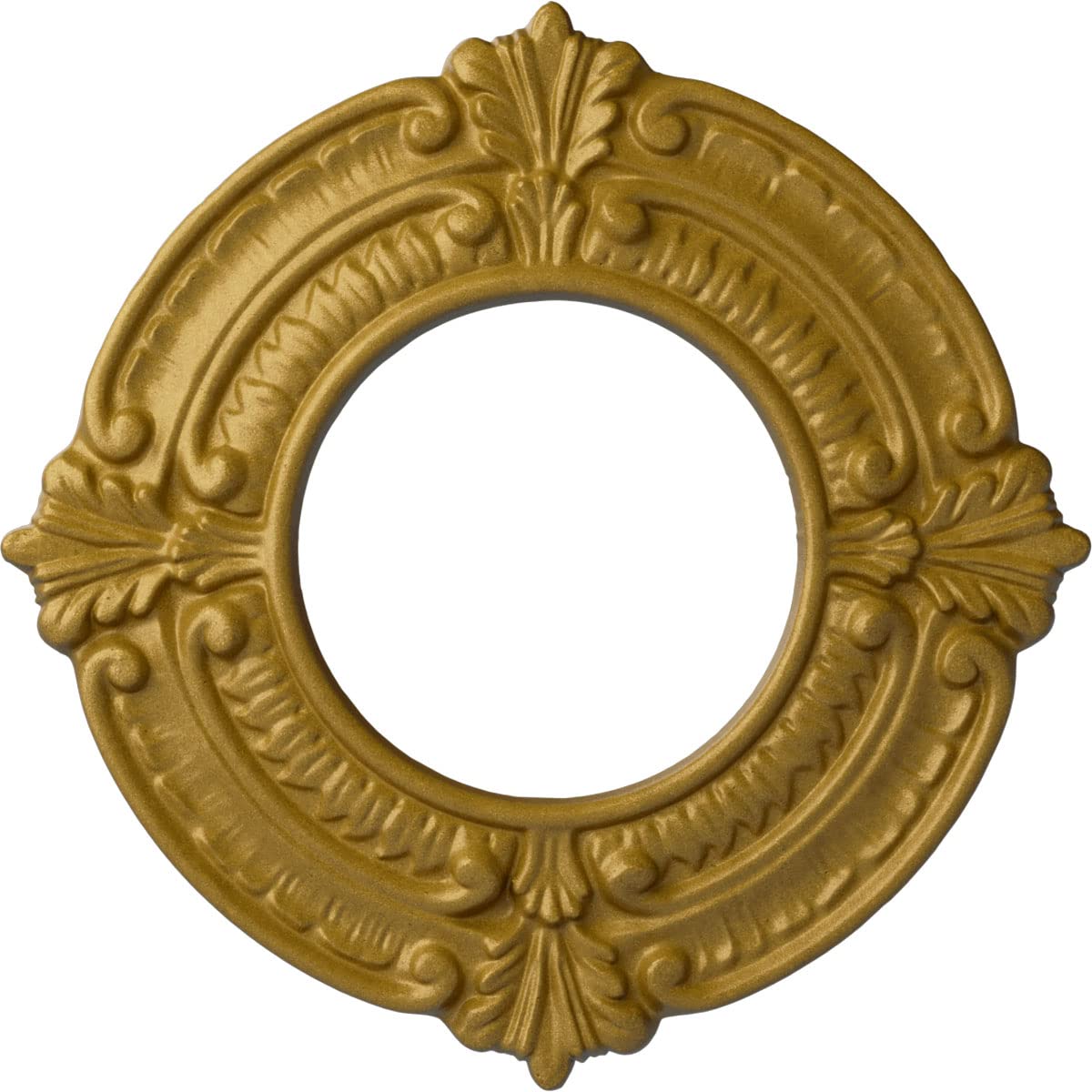 Ekena Millwork Cm09Bnpgs Benson Ceiling Medallion, 9''Od X 4 1/8''Id X 5/8''P, Hand Painted Pharaohs Gold